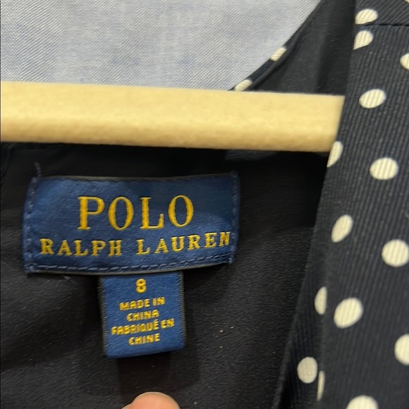 Ralph Lauren Kids bundle of 2 Black Polka Dot Dress and shirt dress size 8 - Picture 8 of 10